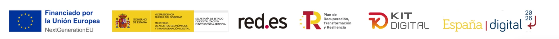 Financiado por la Unión Europea - NextGenerationEU, Gobierno de España, red.es, Plan de Recuperación, Kit Digital, España Digital 2026